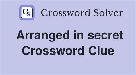 secret crossword clue|More.